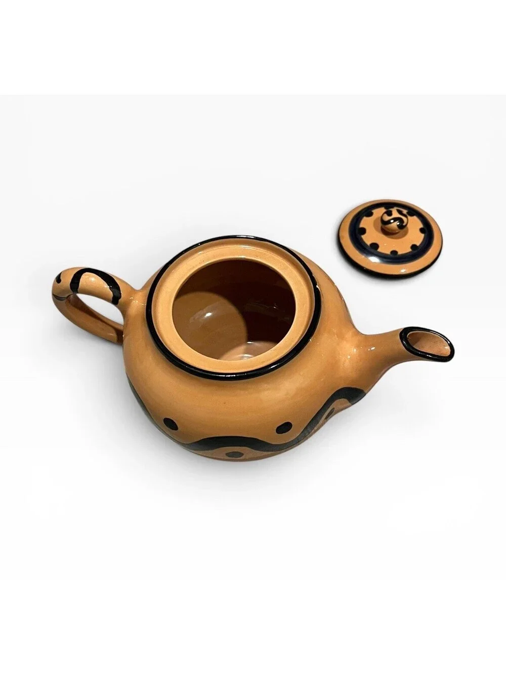 Vintage Paula Sweet Grazia Deruta Teapot Italy Postmodern Pottery SMALL CHIP